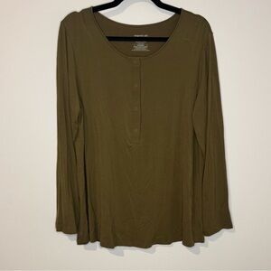 Magnetic Me XL Olive Green Modal Magnetic Closure Nursing Top Size 16/18